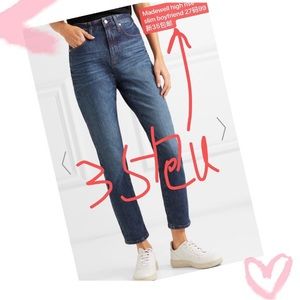 Madewell high rise slim bf